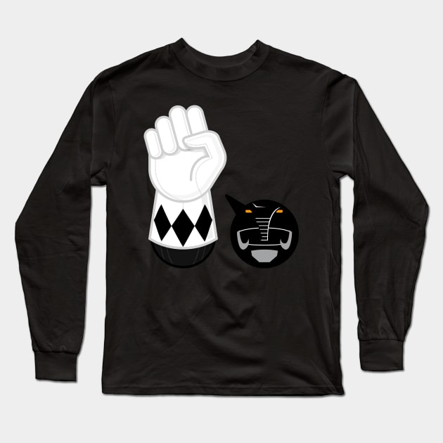 BLACK RANGER hand-power Long Sleeve T-Shirt by LuksTEES